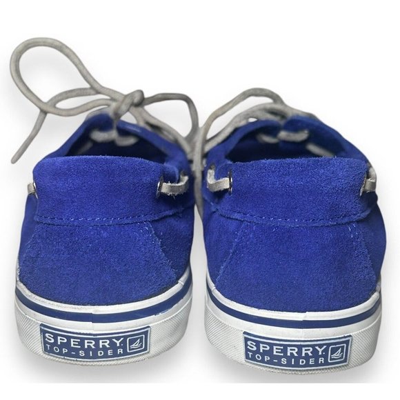 SPERRY TOP WOMENS SHOES SIZE 8 PREPPY VARSITY BLUE CANVAS FLAT TOP SIDER SNEAKER - Picture 6 of 8